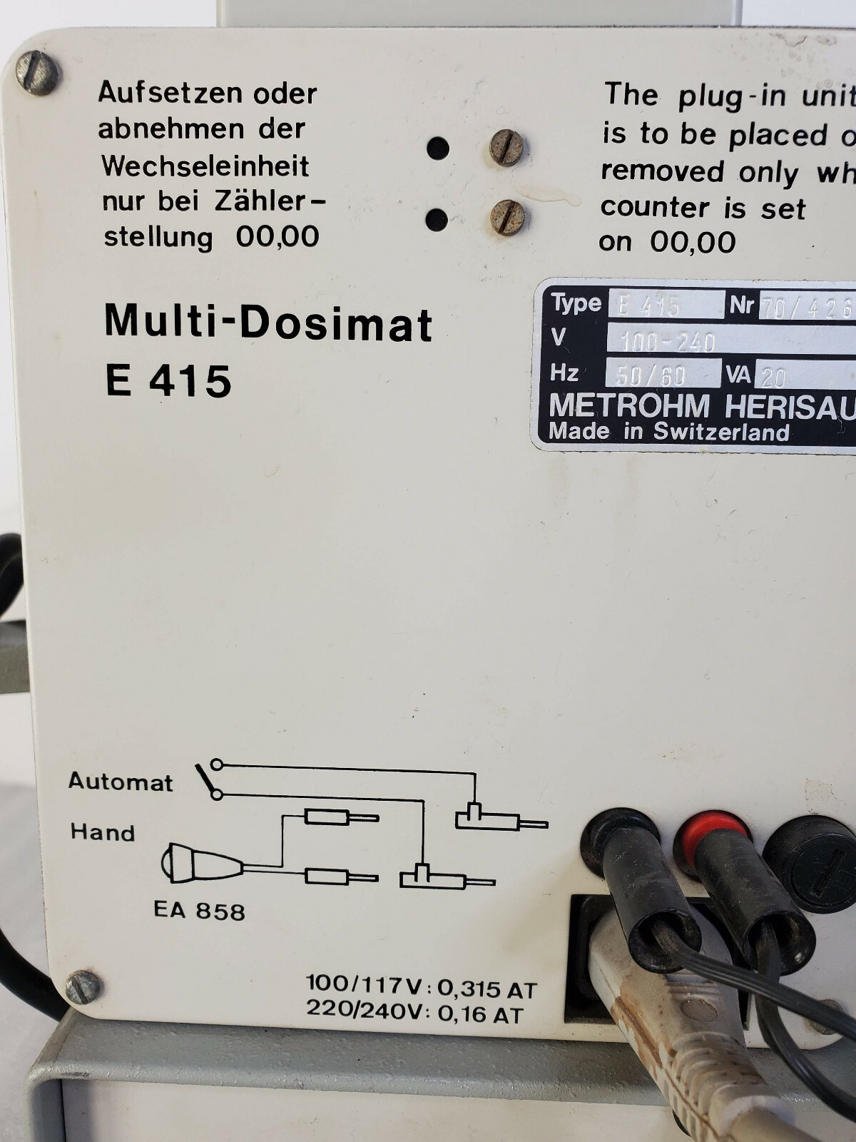 Karl Fischer Automat E 547 with 2 Multi Dosimat E 415’s