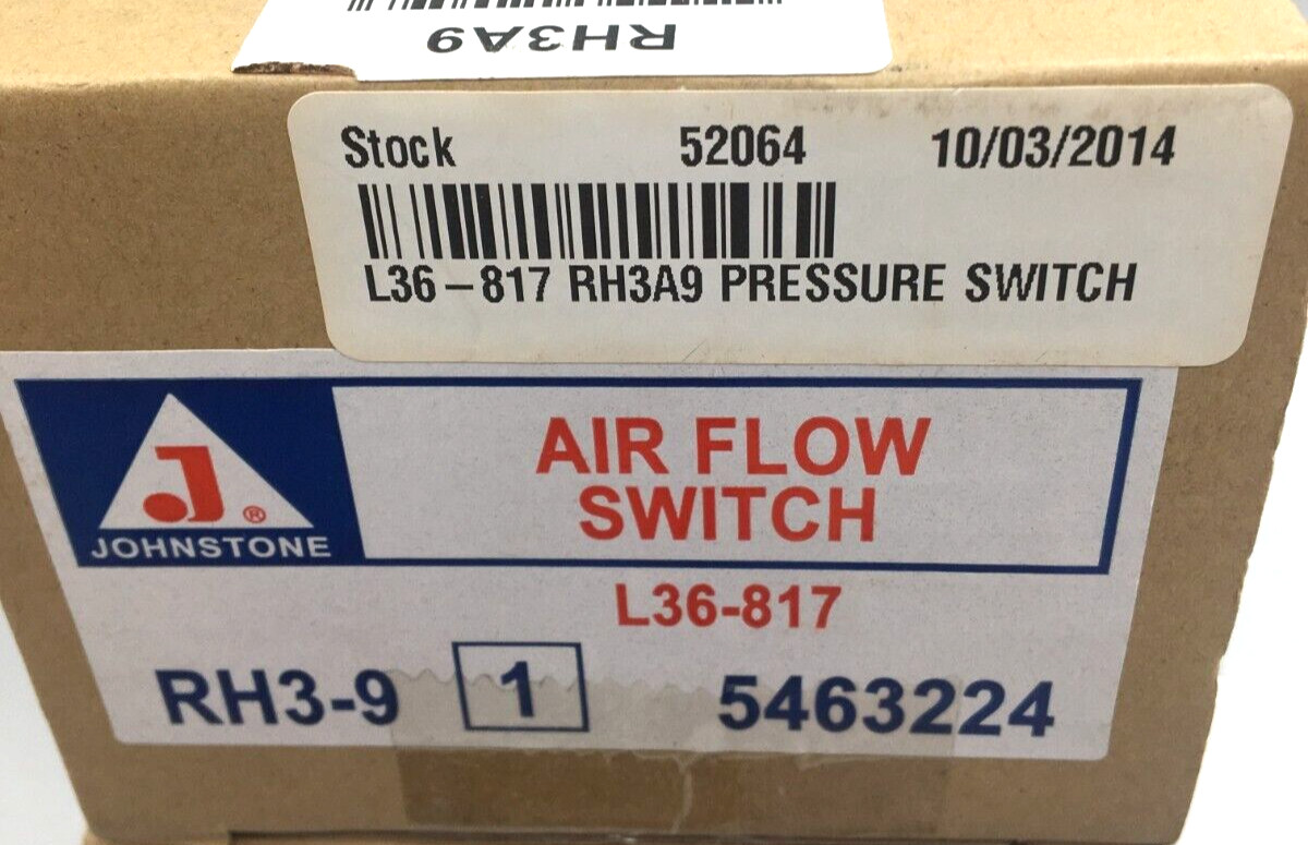 Johnstone Lot of 2 Heating & Cooling Air Flow Switch L36-817 NIB