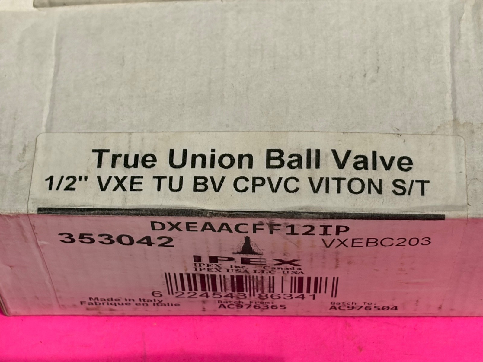 IPEX 1/2” True Union Ball 353042 Easyfit NIB