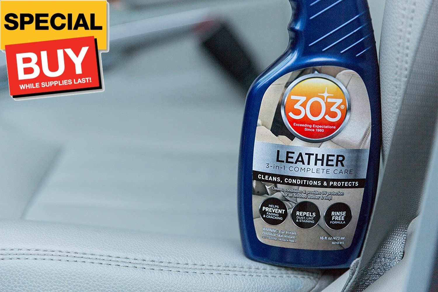 Leather 3-In-1 Complete Care – Cleans, Conditions, & Protects – Helps Prevent Fa