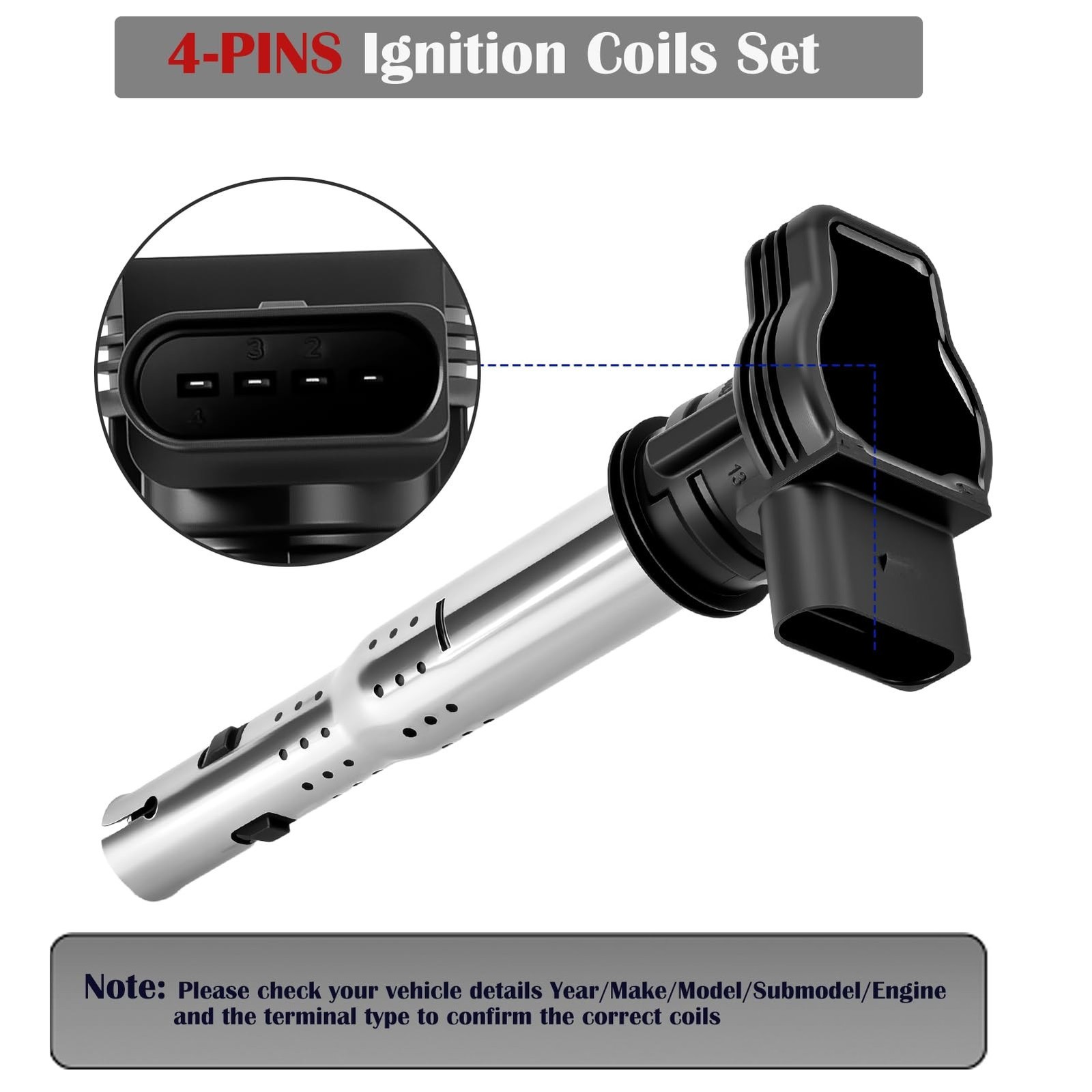 4X Ignition Coil Packs and Spark Plugs for Volkswagen Tiguan Jetta 2.0L L4 | …