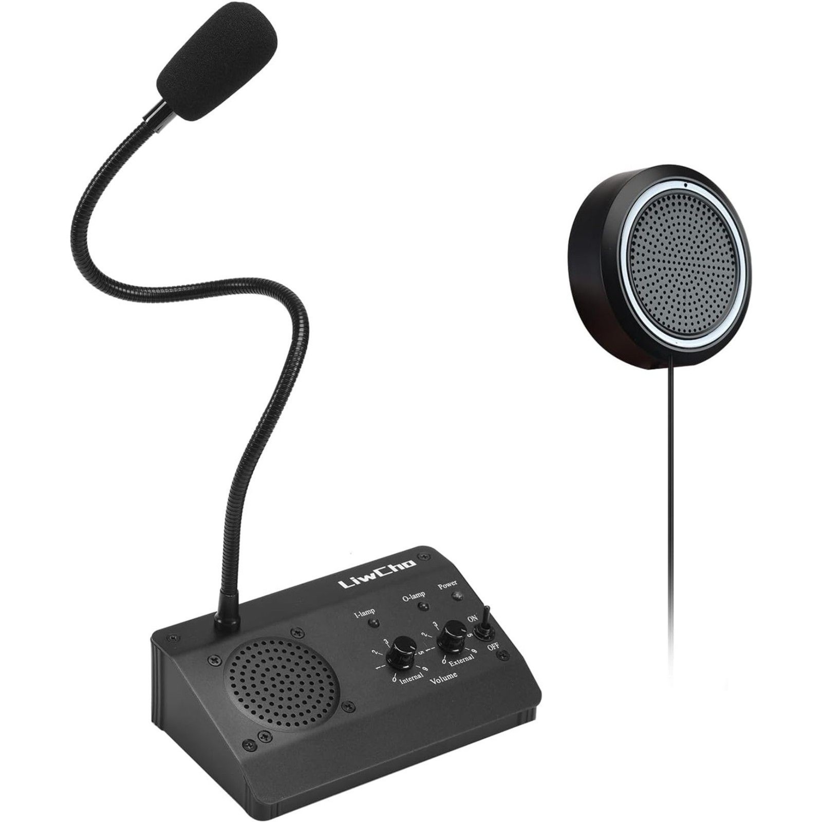 Window Intercom, 2-Way Window Speaker System for Business- Stores, Food Trucks