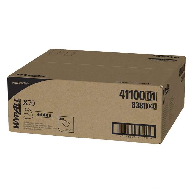 WypAll 41100 Workhorse Rags 14.9″x16.6″ Hydroknit 300 Rags Heavy-Duty