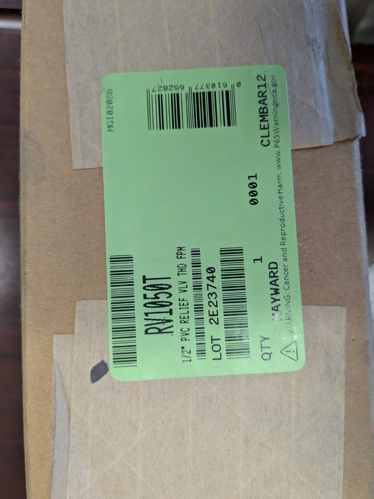 HAYWARD RV1050T Adjustable Relief Valve,1/2In,25 psi,PVC 3HMD7