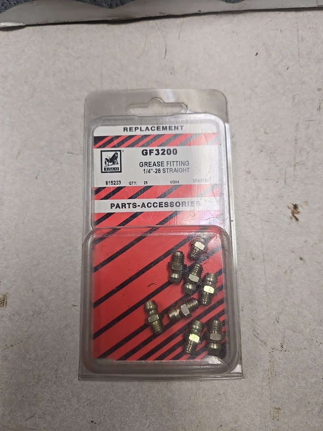 GF3200 NEW GREASE FITTING 1/4″-28 Straight Lot Of 8 For Tractors Free Shipping!