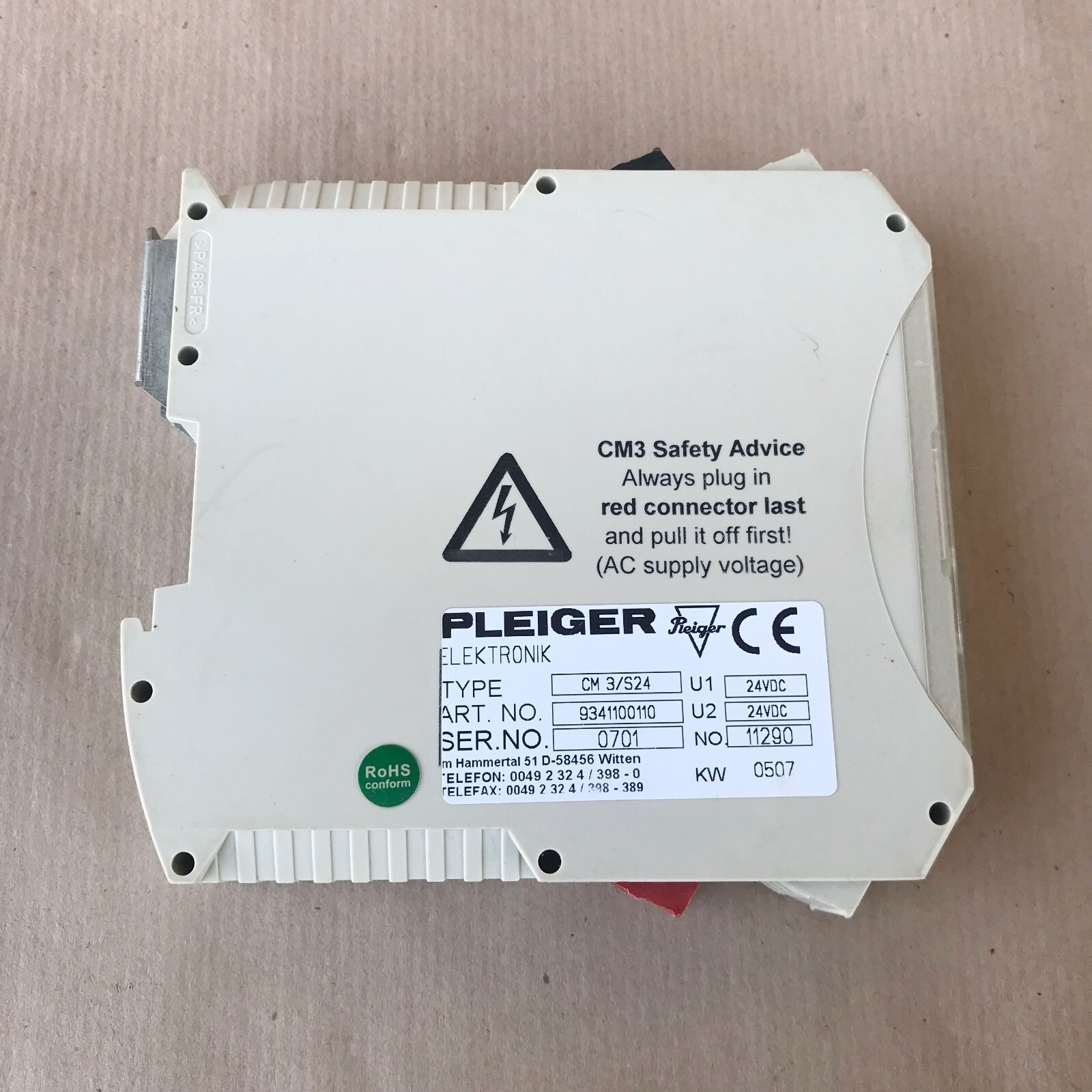 Pleiger CM3/S24 EHS Control Module 9341100110