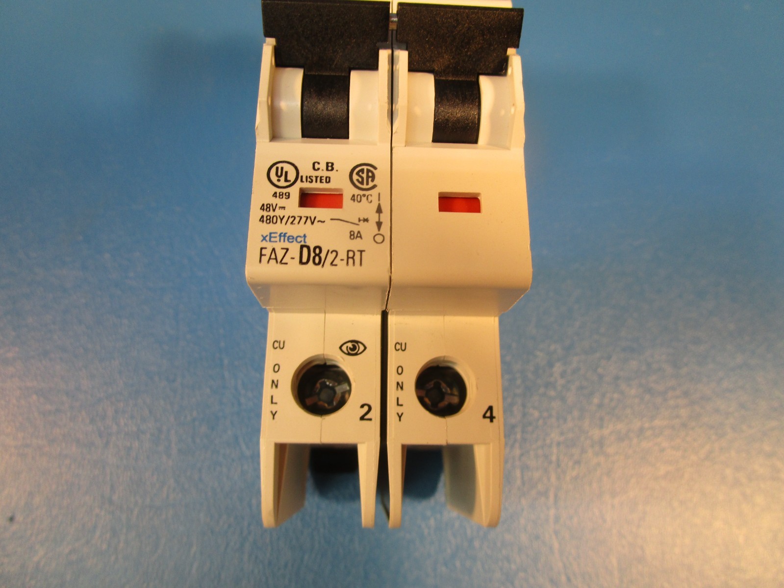EATON FAZ-D8/2-RT, Industrial Miniature Circuit Breaker, 8 A, 2 Pole, 277 V