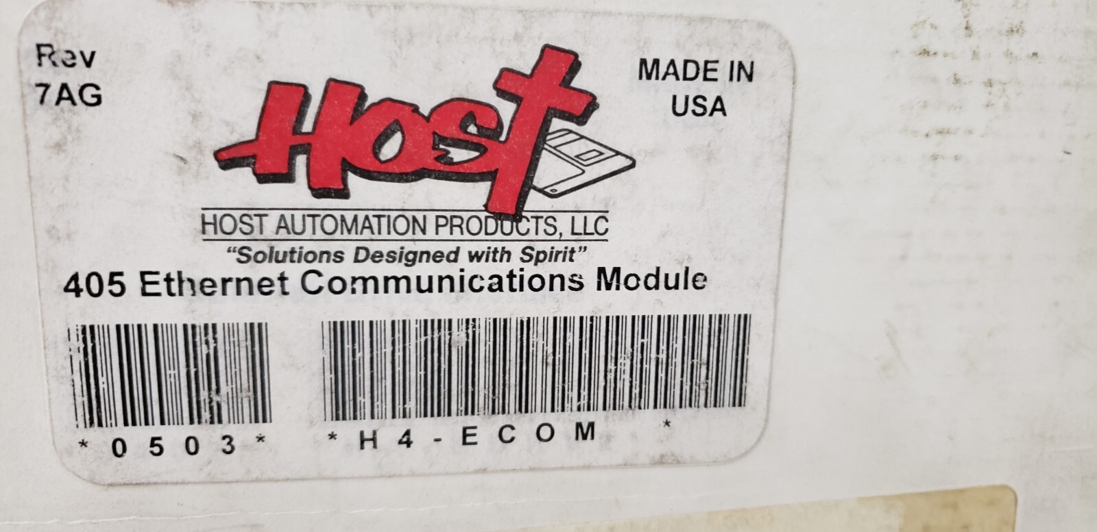 HOST AUTOMATION PRODUCTS H4-ECOM ETHERNET COMMUNICATIONS MODULE, 5A 5VDC
