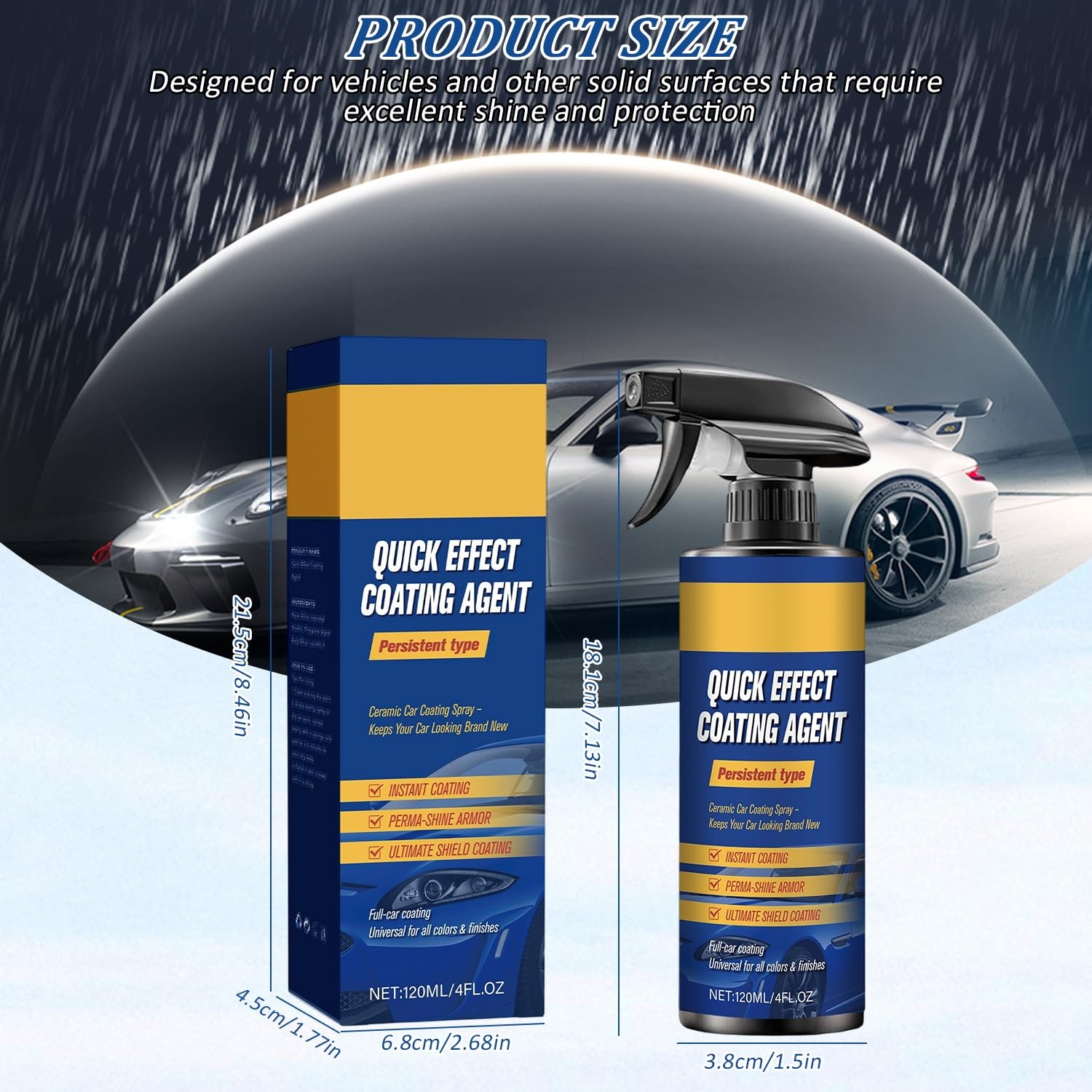 2PCS Nano Quick Coat Restore – 4.23 Fl Oz Quick Effect Coating Agent for Car,…