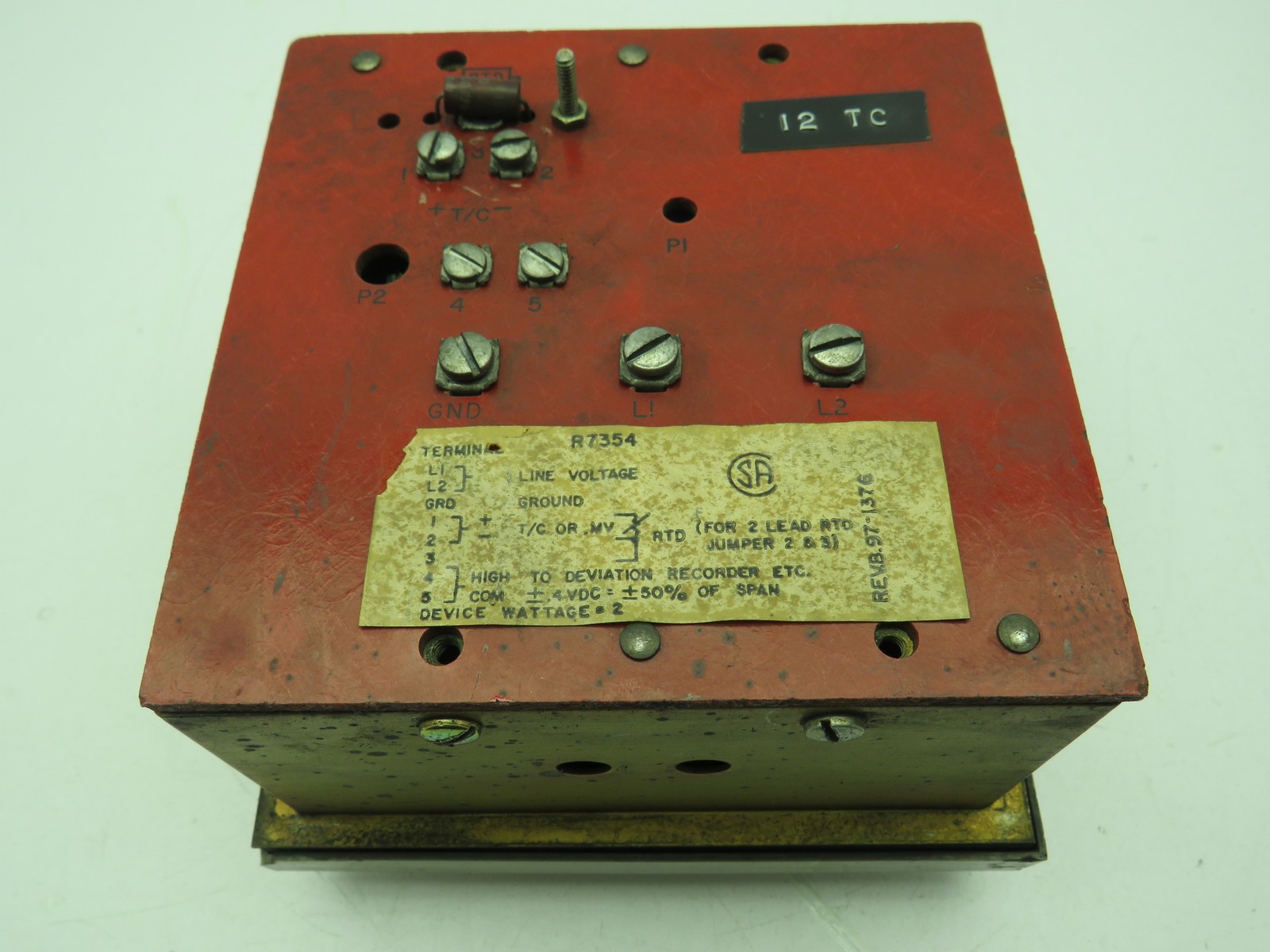 Honeywell Dialatrol Temperature Indicator 0-2400F Type K R7354