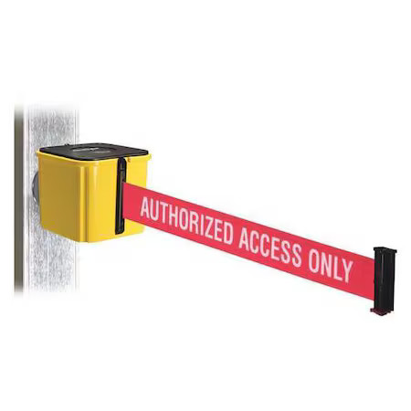 RETRACTA-BELT WH412YW15-AAO-MM Belt Barrier, Yellow, 4-1/2 in. W, 15 ft. L
