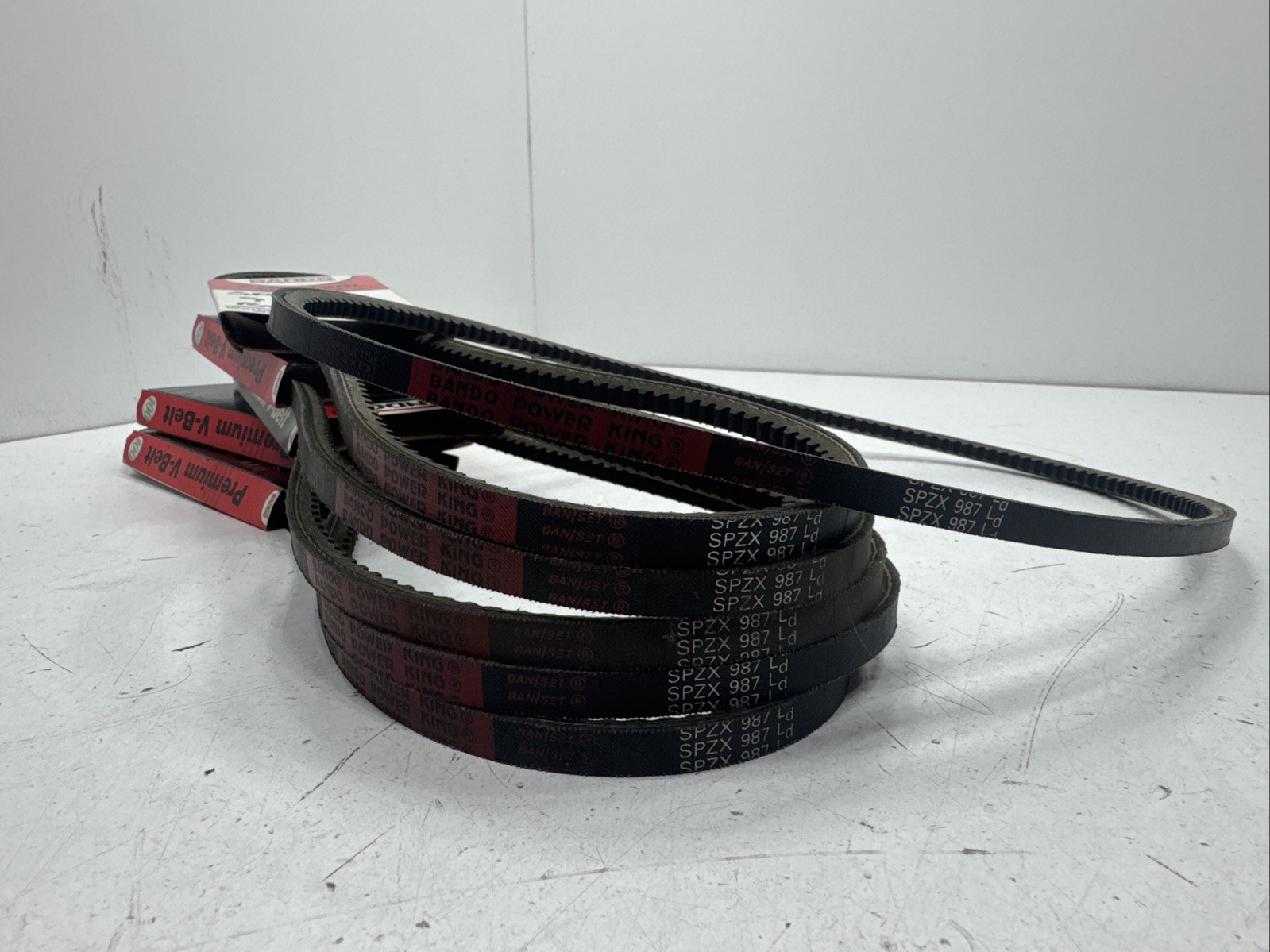 (Qty.6) Bando Power King SPZX987L , SPZ-X-987L , SPZX-987-L , Cogged V-belts