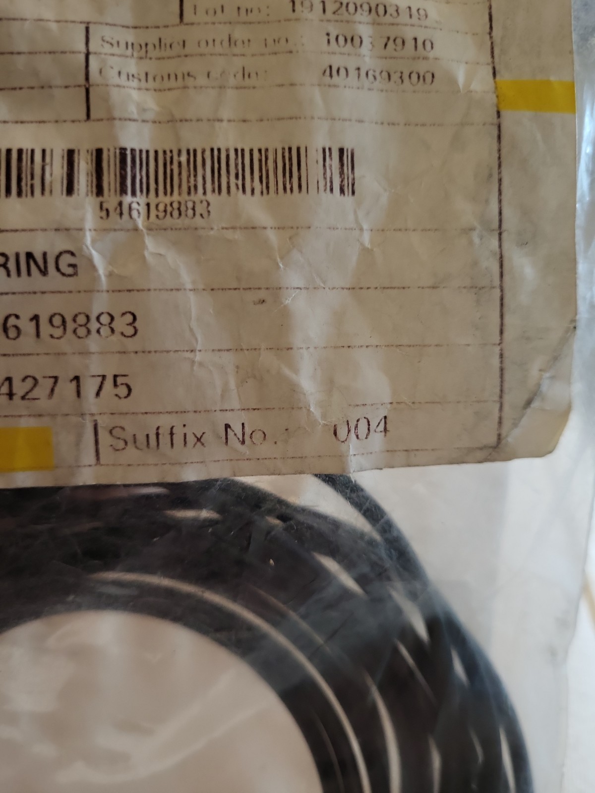 Alfa Laval O-Ring Part #54619883 Genuine Parts