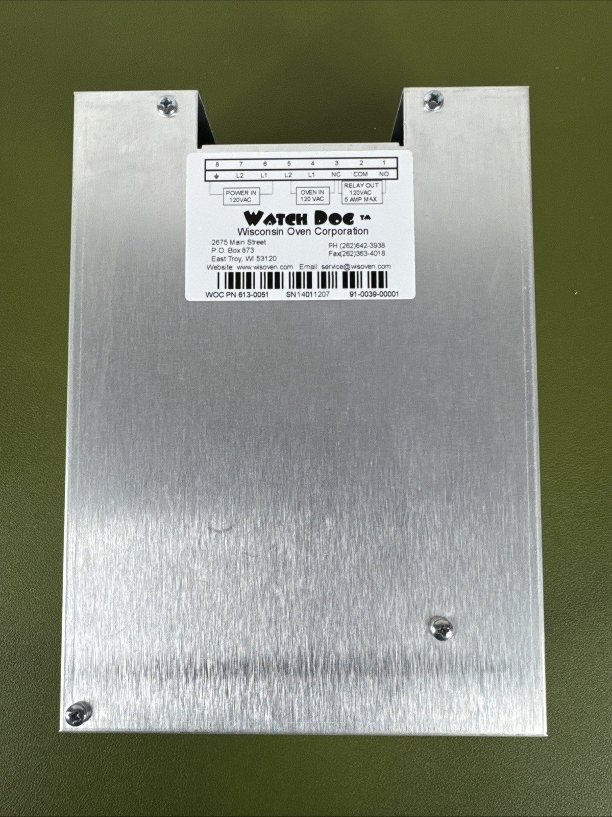 WISCONSIN OVEN Watch Dog 613-0051 / 6130051