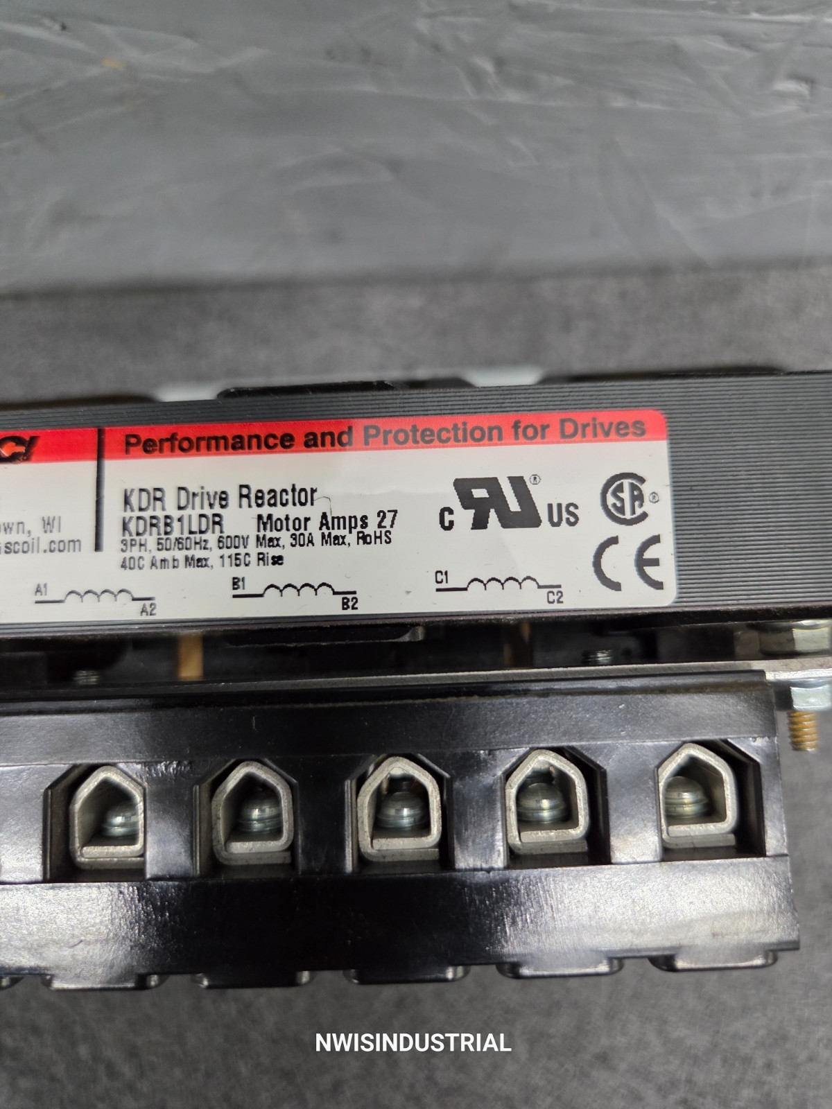 TCI KDRB1LDR LINE DRIVE REACTOR, 27A, 3PH, 600V, KDRB1