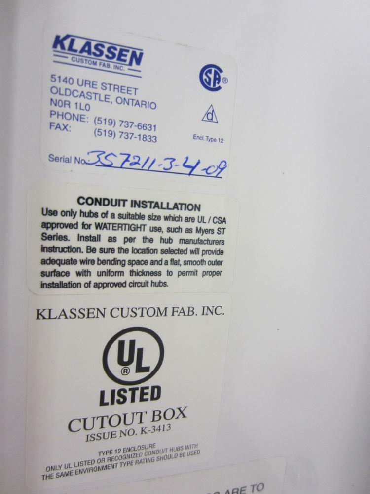 Klassen K-3413 Enclosure K3413 12″x10″x6″ (Pack of 6)