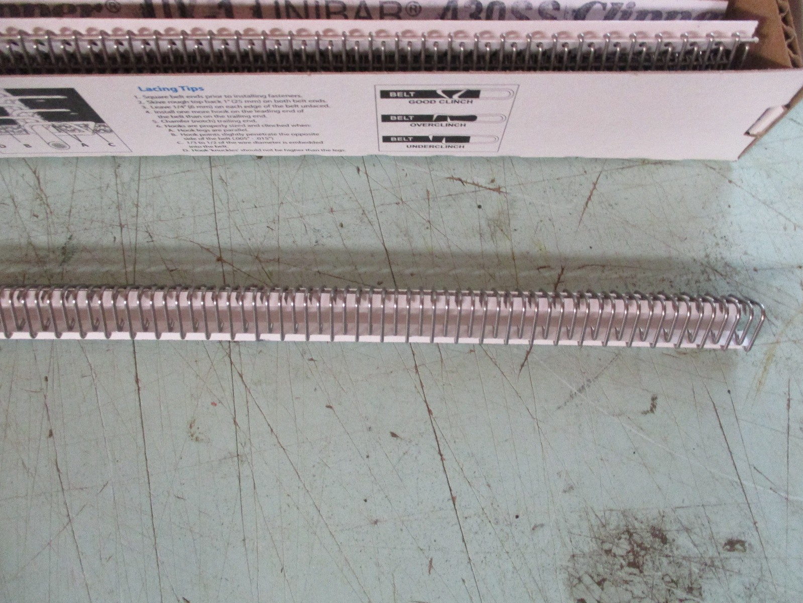 LOT OF 10 Flexco Belt Fasteners 430 SS UX-1 UNIBAR 12″ 300MM UX1S12 LB23