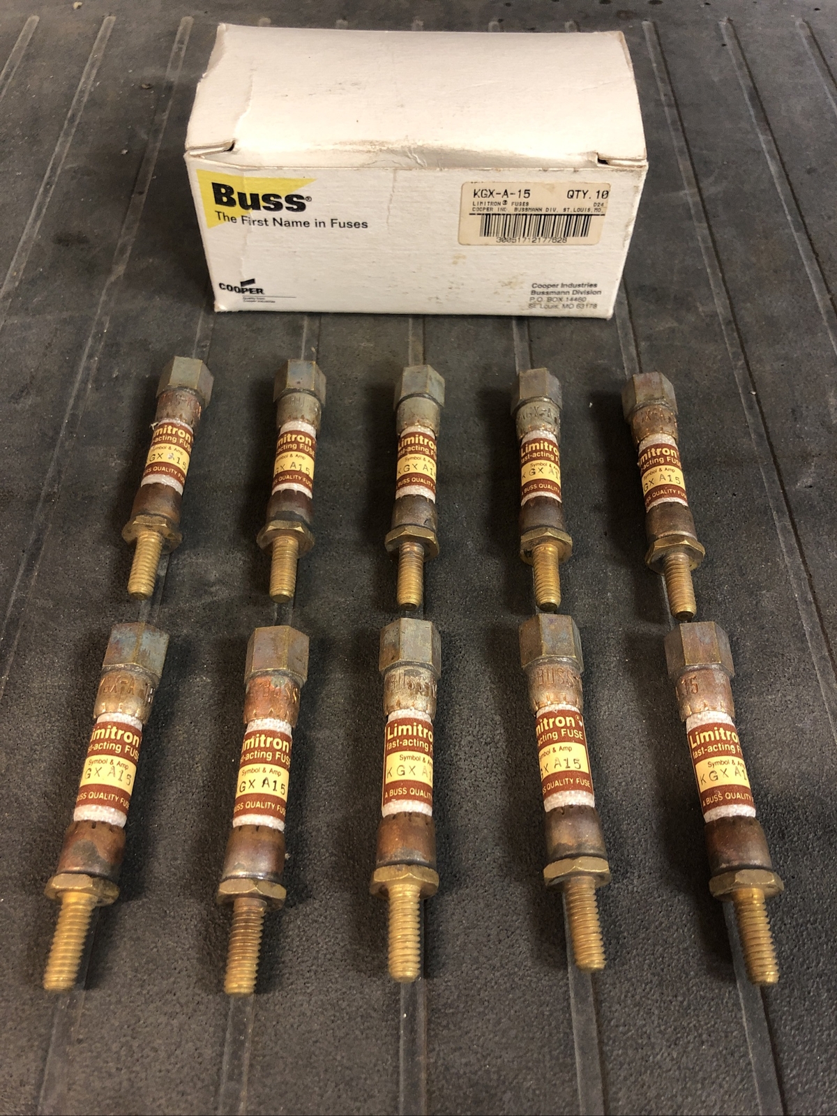 Lot Of 10 Bussmann, Limitron, KGX-A-15, Fuse Free Shipping