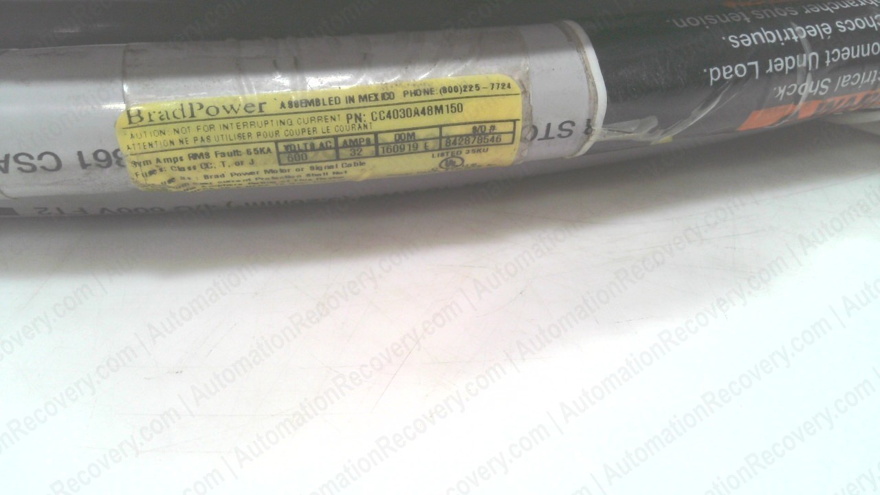 BRAD POWER CC4030A48M150,DOUBLE ENDED CORDSET #351199