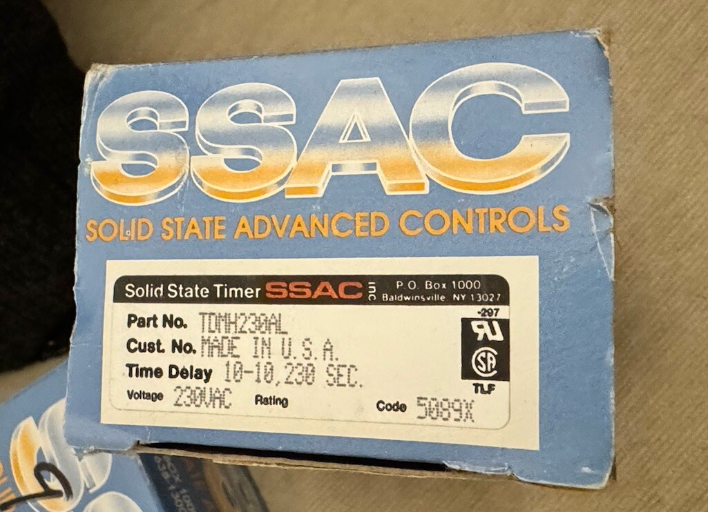 NOS SSAC Littelfuse 230 VAC TDMH230AL Timer Time Delay Relay