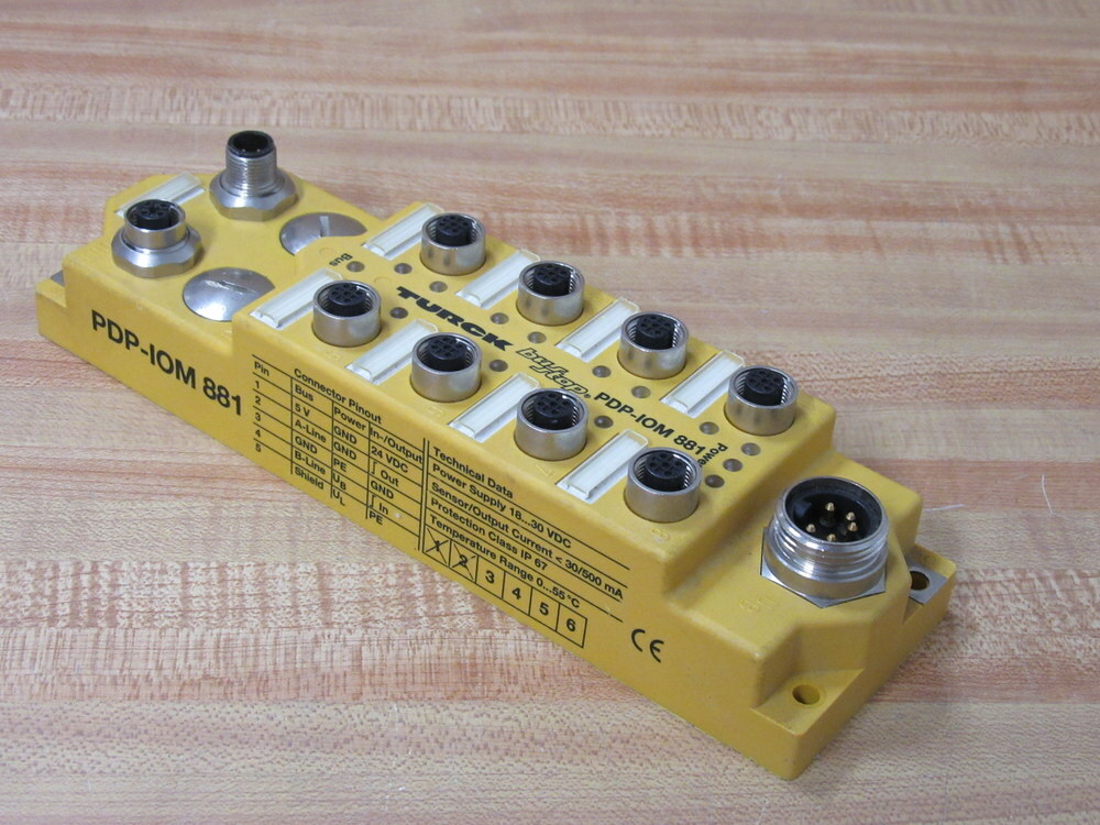 Turck PDP-IOM 881 Bus Stop Network Station PDPIOM881