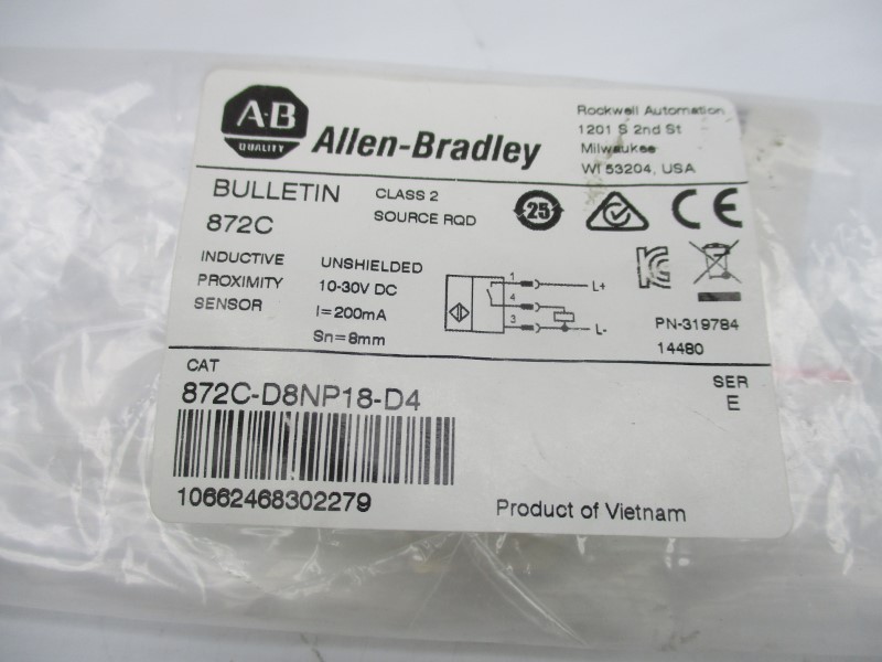 ALLEN BRADLEY 872C-D8NP18-D4 SER. E 10-30VDC (AS PICTURED) NSMP