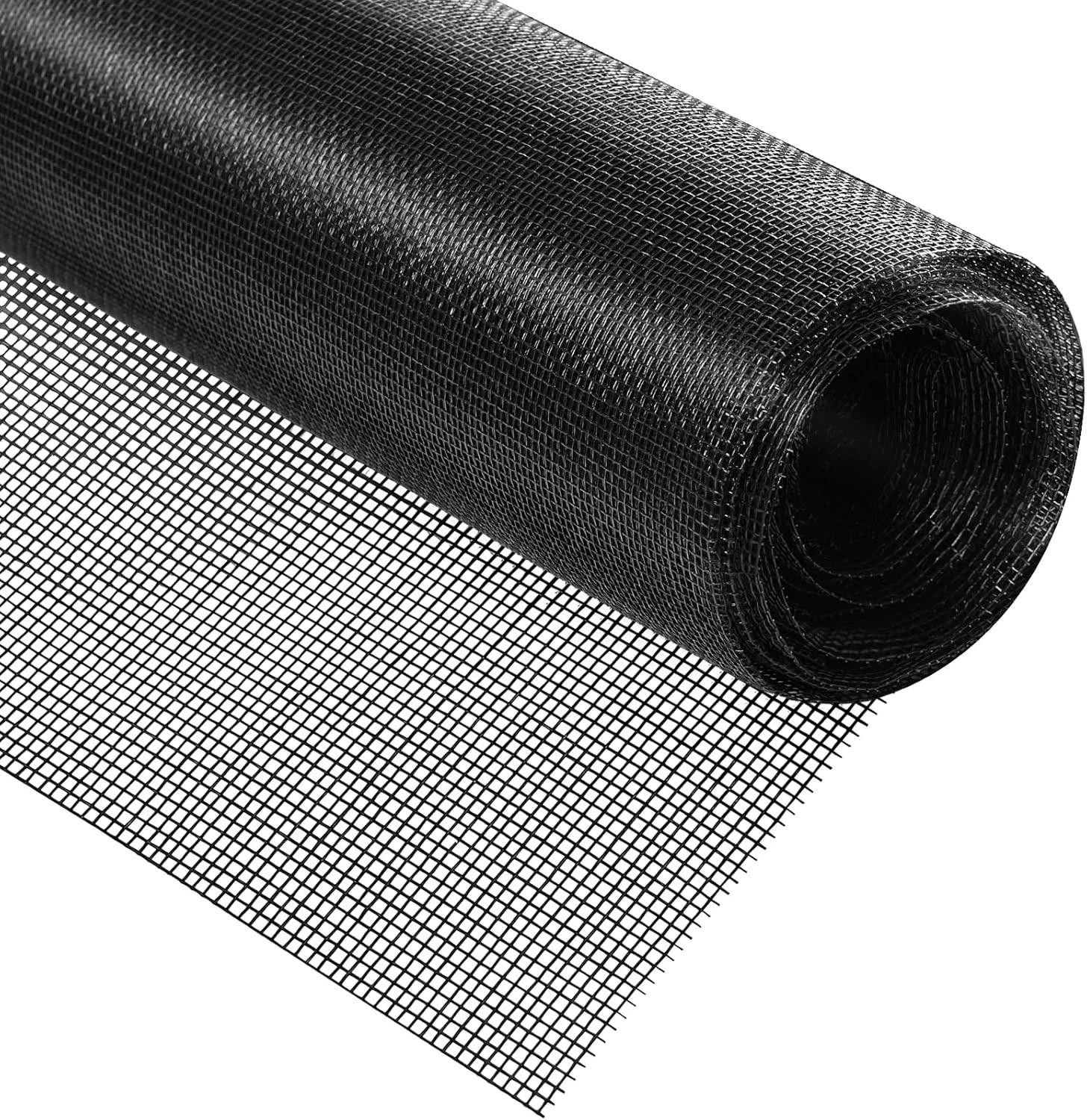 48×102 Fiberglass Window Screen Mesh Black Screen Door Patio Replacement