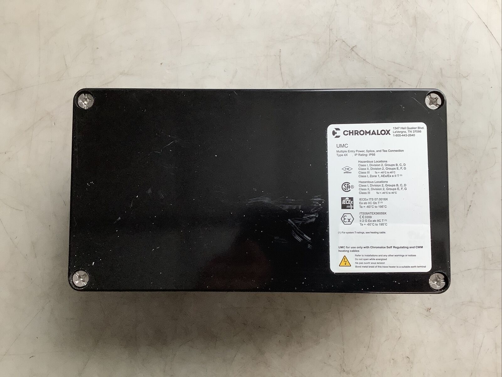 CHROMALOX UMC MULTIPLE ENTRY POWER CONNECTION BOX 678