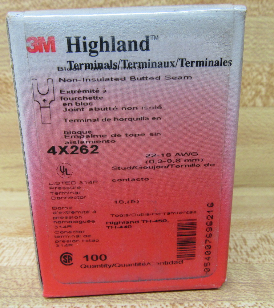 3M Highland 4X262 Fork Terminal M1810FBX (Pack of 100)