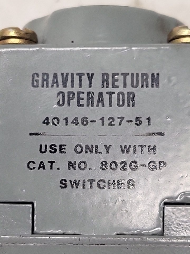 ALLEN BRADLEY 802G-GP /H LIMIT SWITCH W/40146-127-51 OPERATOR HEAD, BODY ONLY
