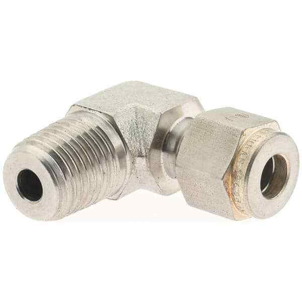 Brennan BD-KP4273 Compression Tube Male Elbow: 1/4″ Thread, MNPT Stainless Steel