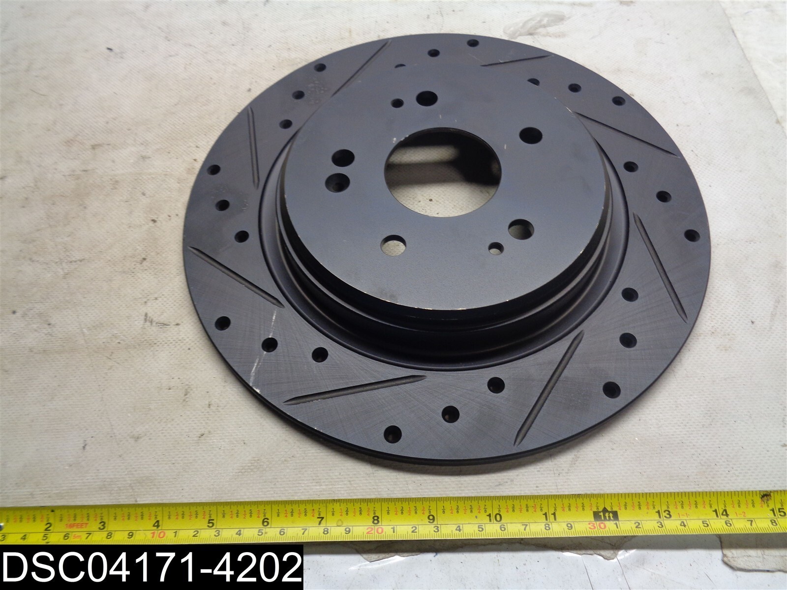 633-58029L Drilled and Slotted Black Zinc Brake Rotor