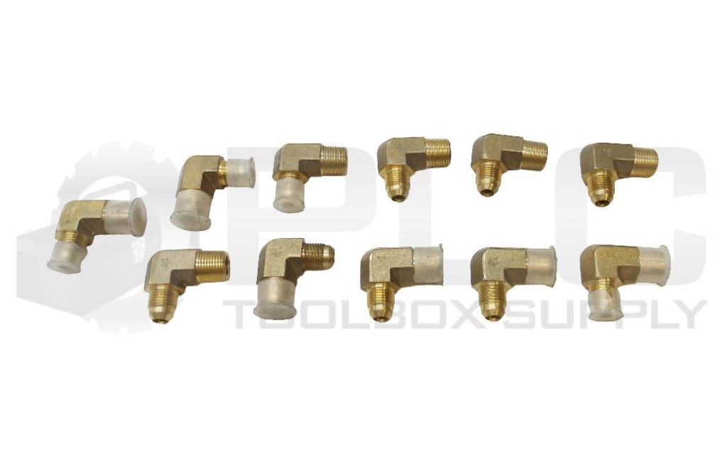 LOT 11 NEW MALE TO MALE 90 DEG ELBOW FITTING 10/16″ X 9/16″