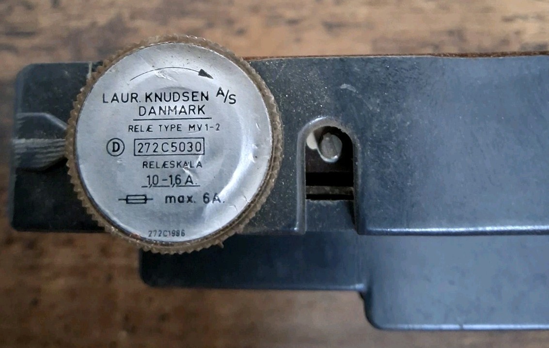 Laur Knudson 272C5030 Magnetic Contactor 1.0-1.6A max 6A