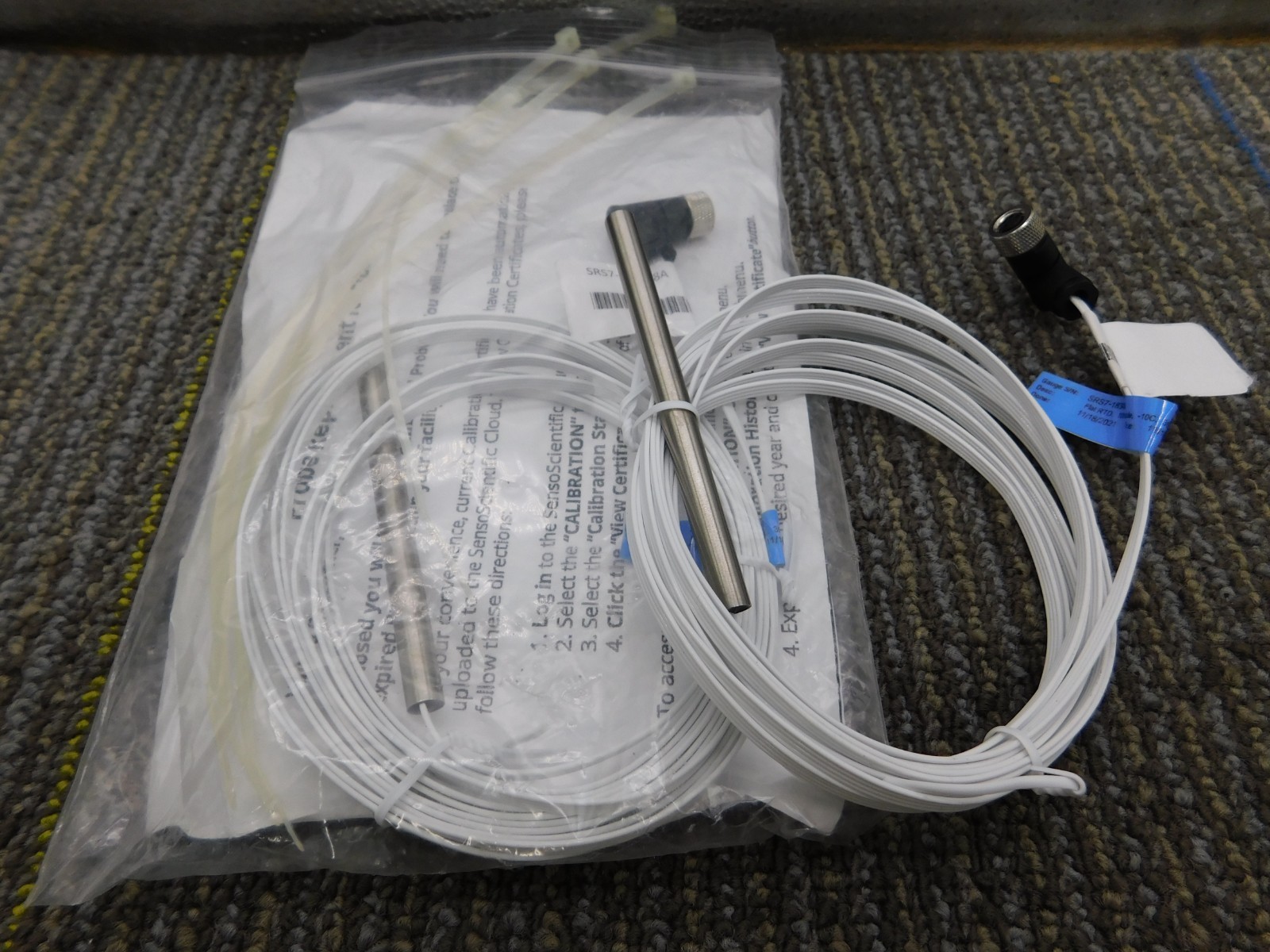 NEW 2-Pack SensoScientific SRS7 Flat RTD Sensor Probe 10ft Cable -10C 35C