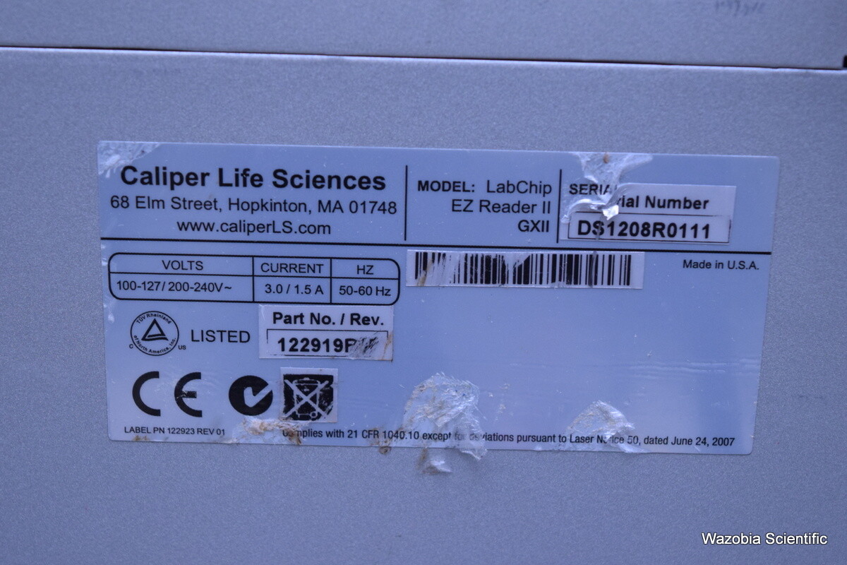 CALIPER LIFE SCIENCES LABCHIP EZ READER II GXII AUTOMATED ELECTROPHORESIS SYSTEM