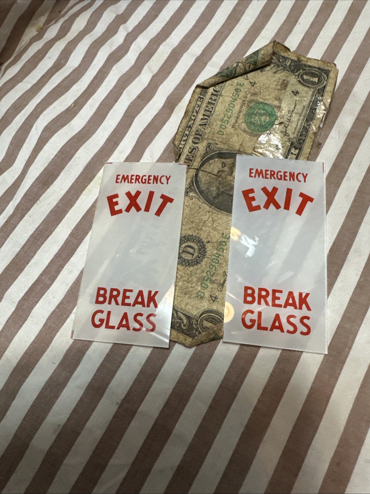 Lot of 2 Best P316A Emergency Break Glass Replacement Vintage 5/8″ W x 3 7/16″ H