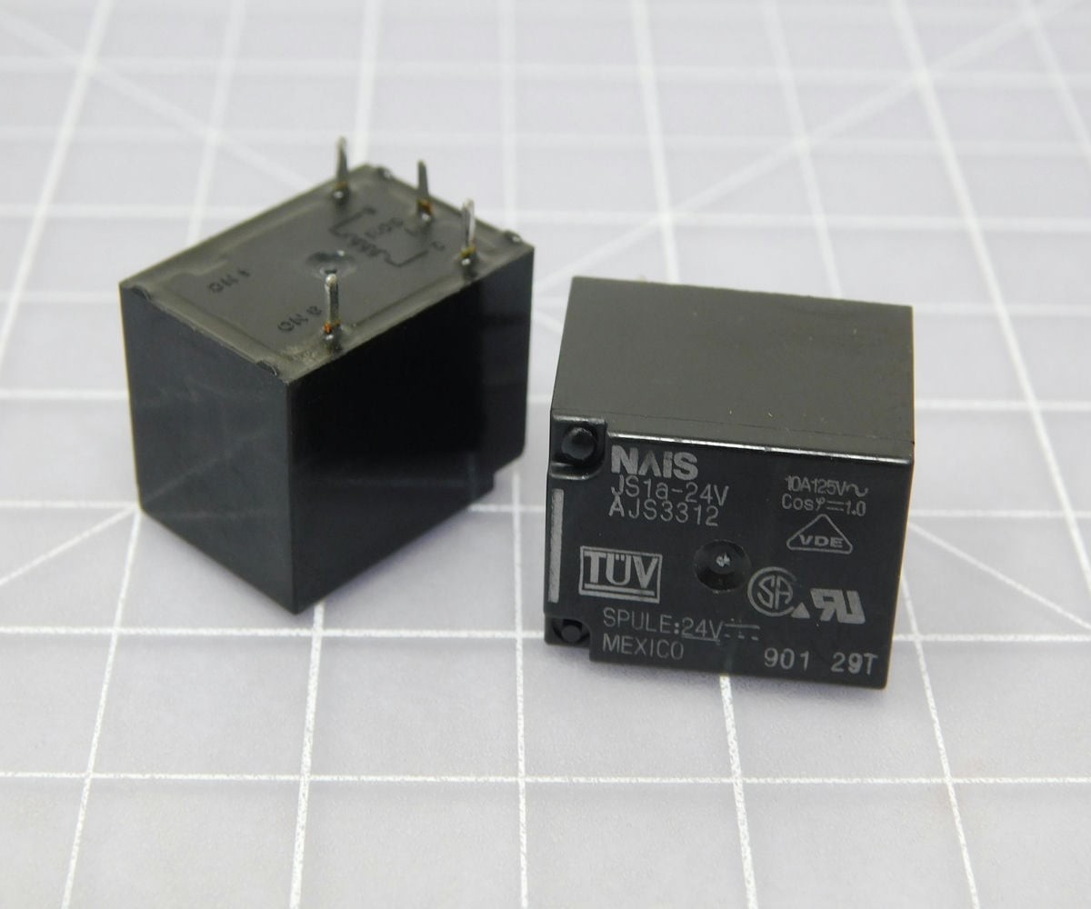 Lot of 46 Panasonic JS1A-24V AJS3312 General Purpose Relay SPST-NO (1 Form A) 24