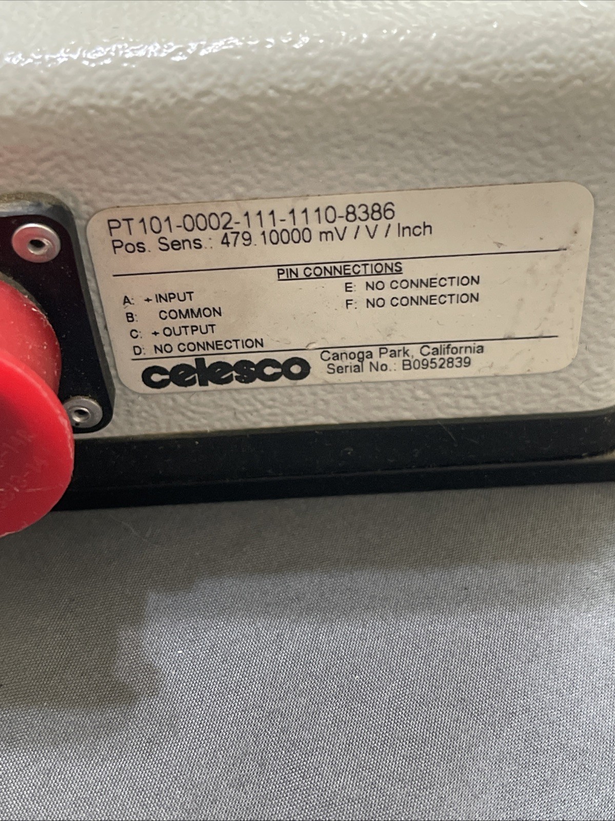 Celesco Transducer PT101-0002-111-1110-8386