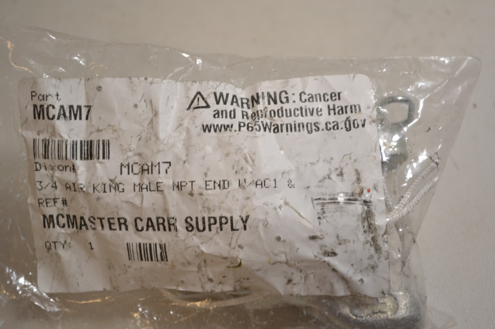 McMaster Carr Supply Mcam7 Dixon 3/4″ Air King Male NPT End w/AC1
