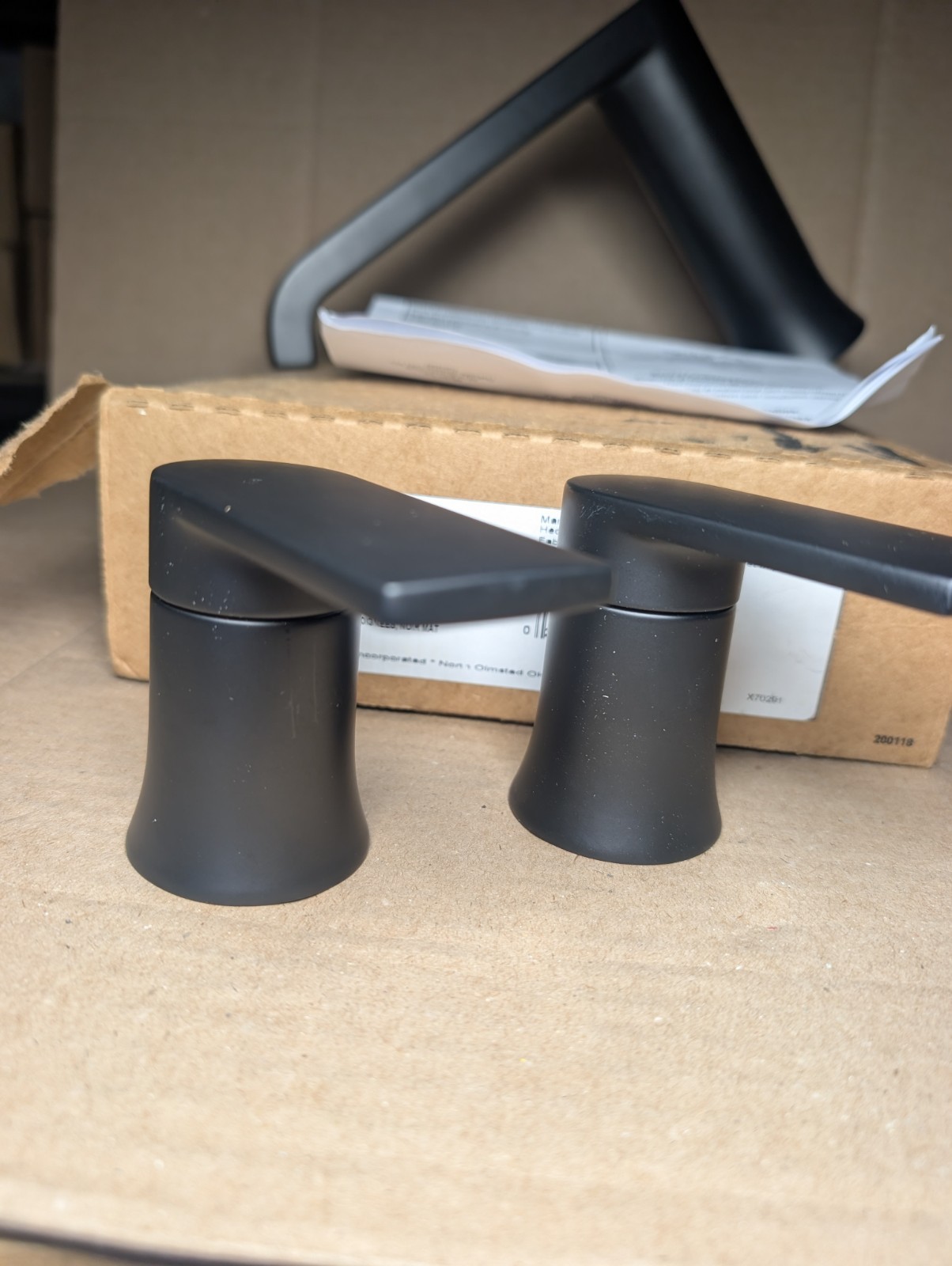 Moen T908BL Genta Two Handle Roman Tub Faucet Matte Black Trim Only