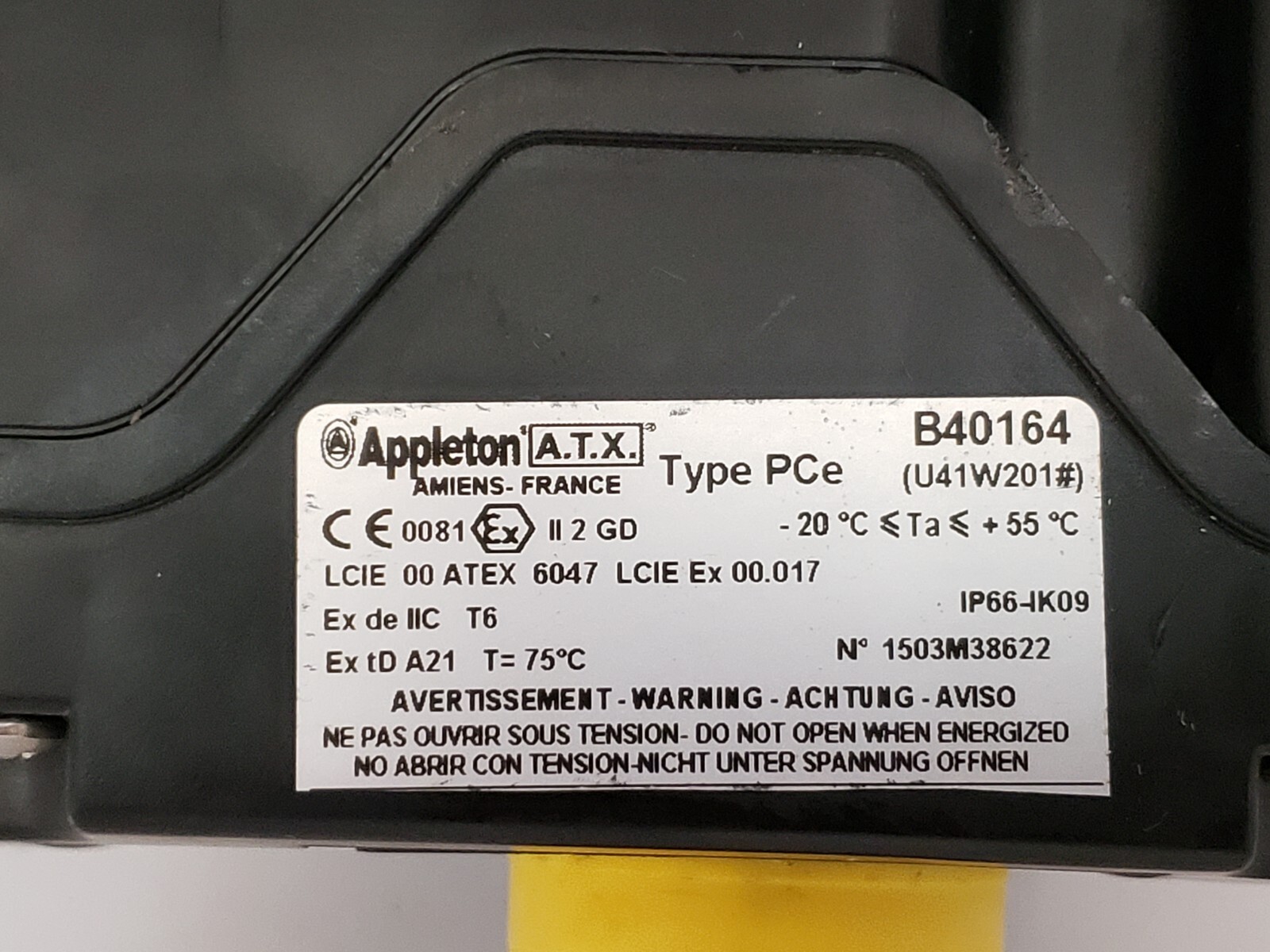 APPLETON B40164 EMERGENCY STOP BUTTON PUSHBUTTON SWITCH