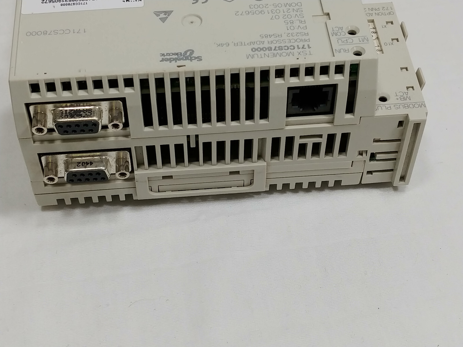 Schneider Electric 171CCS78000 PLC Proccessor Adapter w/ 170ADO34000 I/O Base