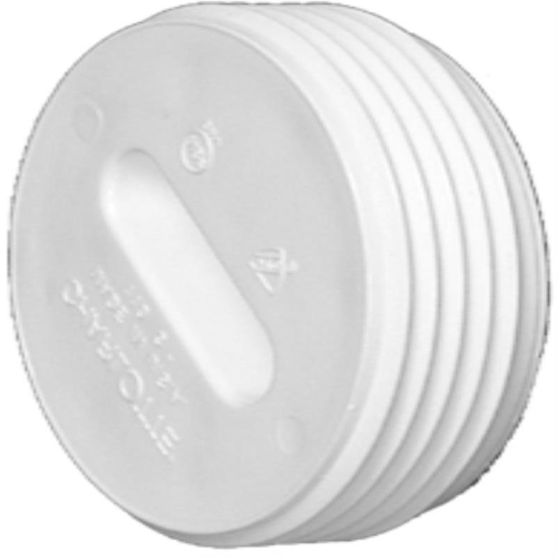 Charlotte Pipe PVC 00110 0800 Sch 40 PVC Flush Cleanout Plug 3 Male Dia. in.