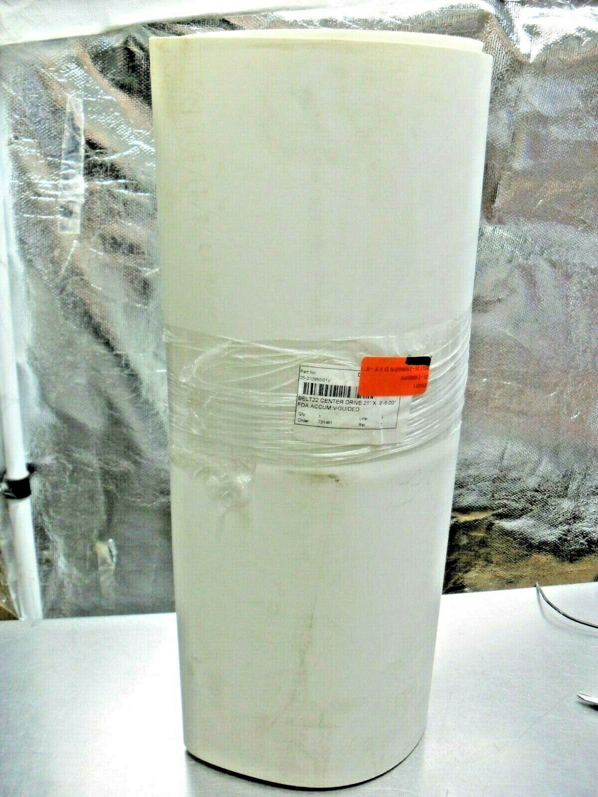 Dorner Belt 22 Center Drive 25-210950/01V – 21″ x 9′-6″ FDA, ACCUM, V-Guided new