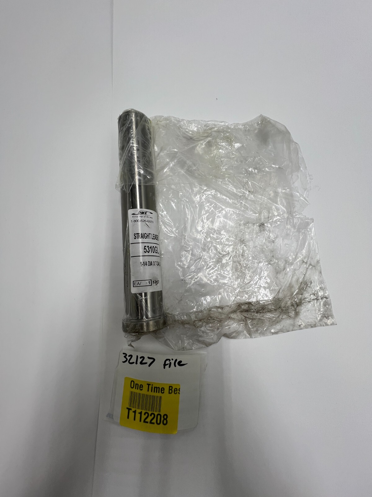 DME 1 1/4″” Diameter x 7 3/4″ Length Straight Leader Pin 5310GL Silver