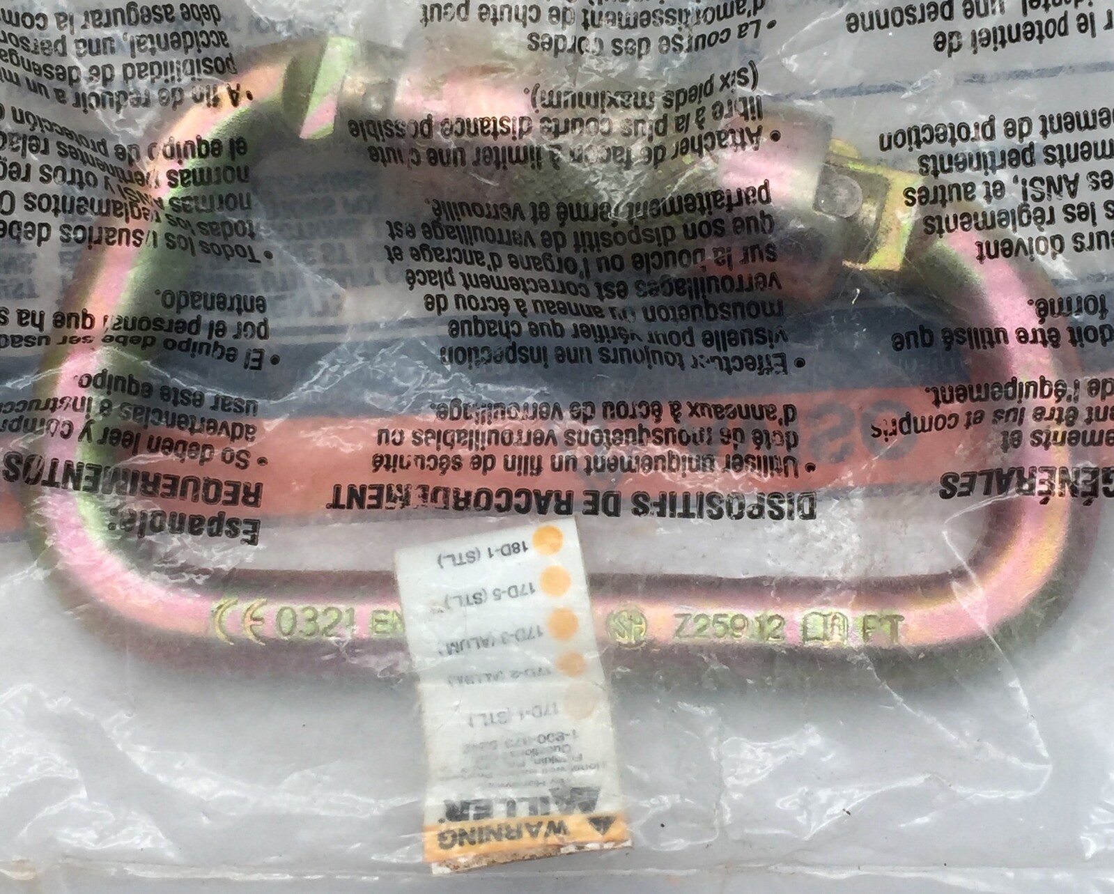 Miller Honeywell 17D-1/ Carabiner Twist-Lock with 1 Inch 25mm Gate Opening TK210