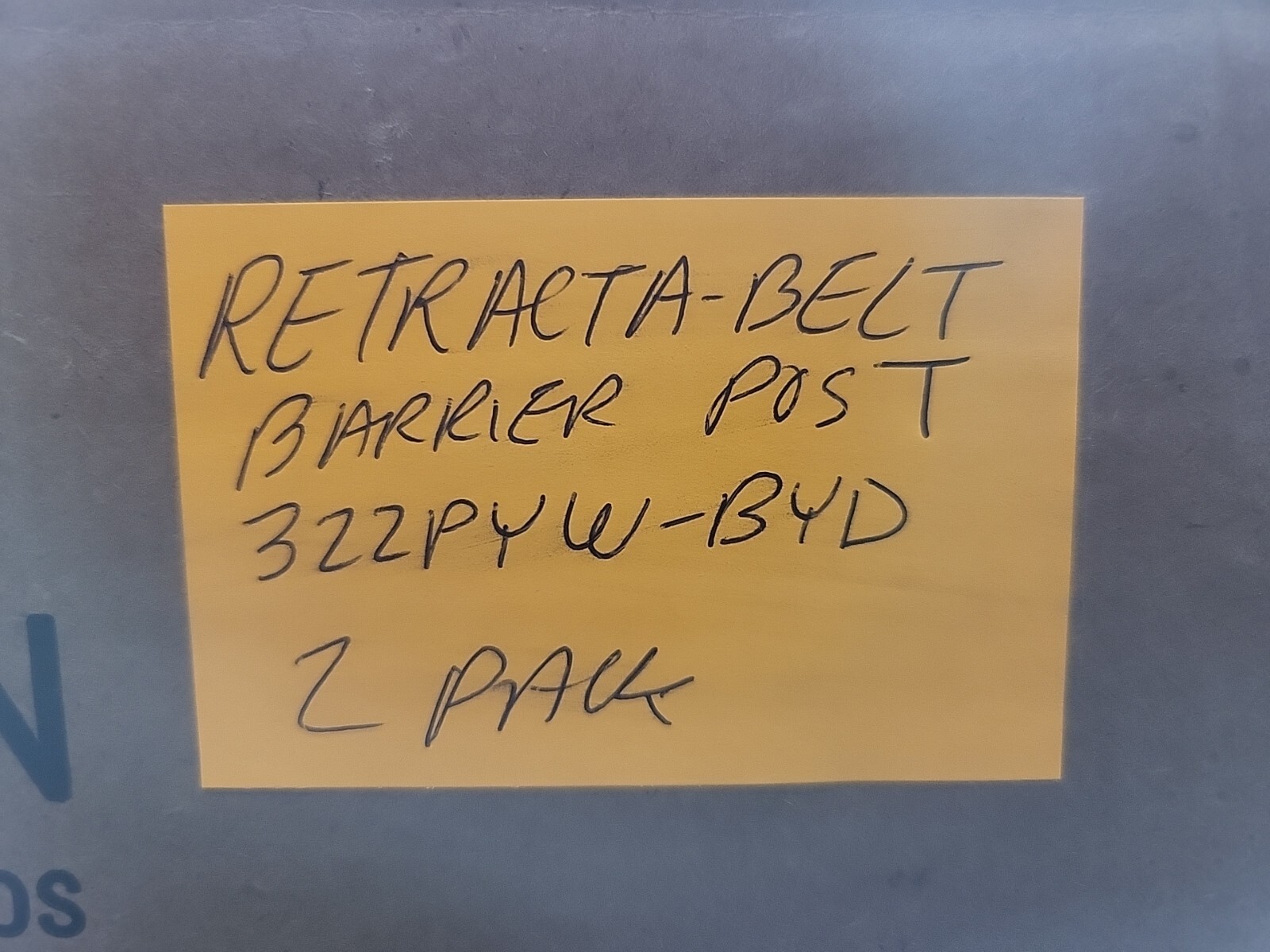 2 Pack Retracta-Belt 322PYW-BYD Barrier Post With Belt 40″ Height 15′ Length
