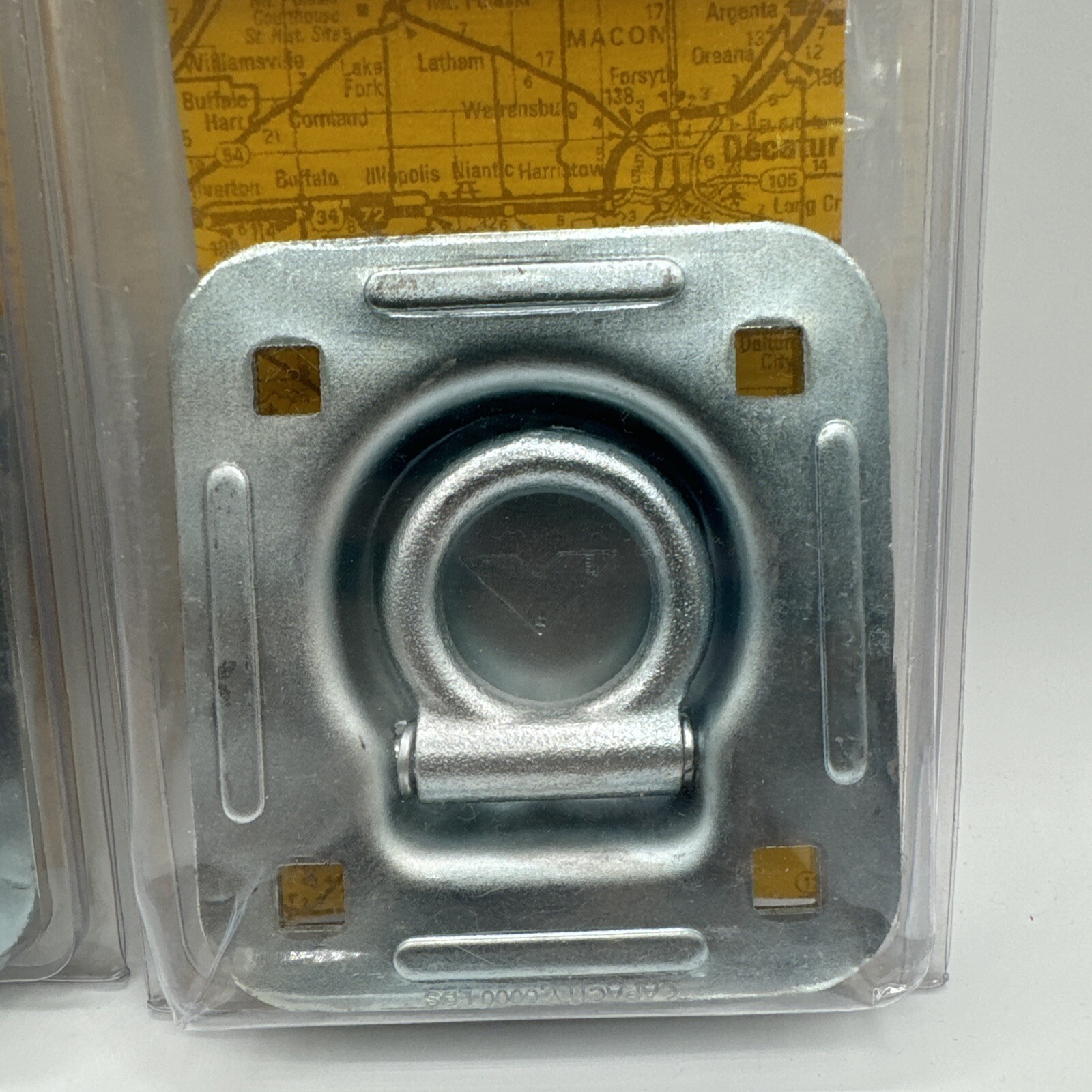 (Qty 2) NAPA Recessed Rope D Ring / Tie Down Ring Zinc Plated Steel 770-7605