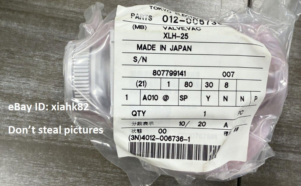TEL TOKYO ELECTRON LIMITED 012-006736-1 VALVE,VAC XLH-25,NEW